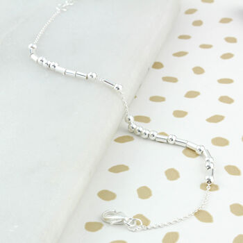 A New Chapter Sterling Silver Morse Code Chain Bracelet, 5 of 8
