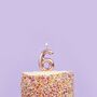 Rose Gold Number Six Candle, thumbnail 1 of 2