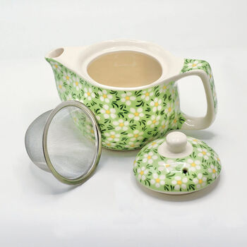 Patterned Ceramic Herbal Teapot Gift For Tea Lovers, 6 of 10