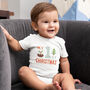 Organic Cotton Baby's First Christmas Babygrow, thumbnail 2 of 6