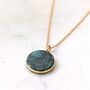 'The Circle' Emerald May Birthstone Necklace, Gold, thumbnail 4 of 6