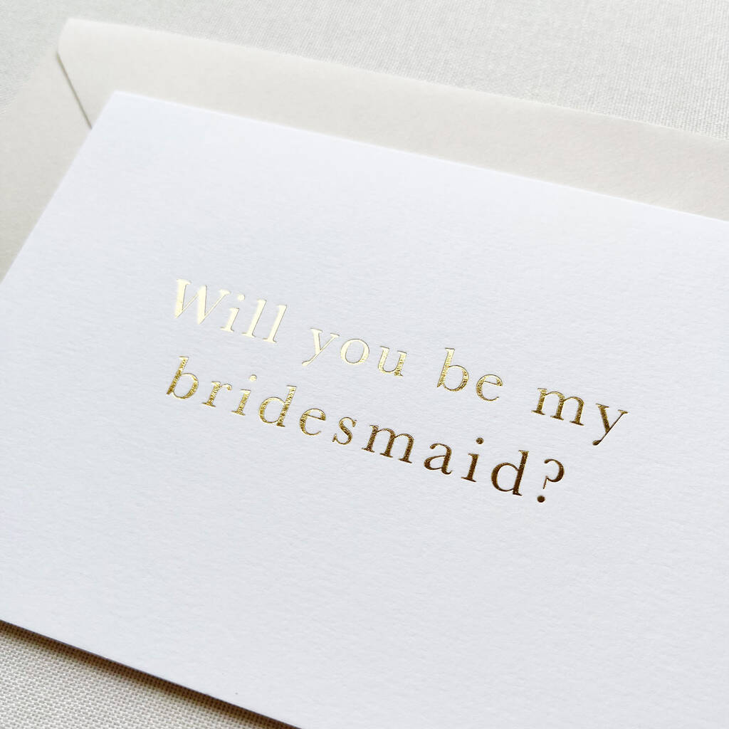 Gold Foil Bridesmaid Card, 1 of 2