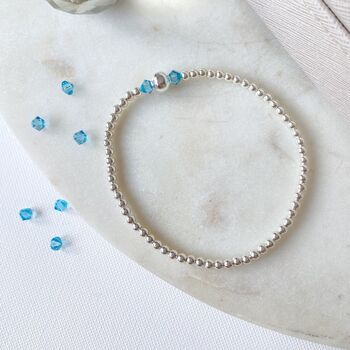 Birthstone Stacking Bracelet In Silver Or Gold Filled, 4 of 8