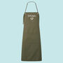Personalised Modern Neck Tie Apron With Heart, thumbnail 3 of 8