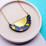 Black And Gold Terrazzo Bib Style Necklace, thumbnail 2 of 5