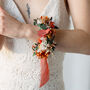 Sienna Autumnal Wedding Dried Flower Bridesmaid Corsage, thumbnail 2 of 4