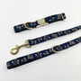 Navy Mistletoe Dog Collar, thumbnail 9 of 12