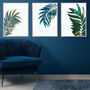 Set Of Three Palm Leaf Wall Art Prints, thumbnail 1 of 8