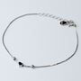 Sterling Silver Tiny Heart Bead Bracelet, thumbnail 1 of 5
