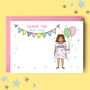 Personalised Girl Thank You Cards, thumbnail 2 of 3