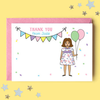 Personalised Girl Thank You Cards, 2 of 3