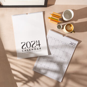 Large 2024 Calendar | Simply Neutral | A3, 8 of 11