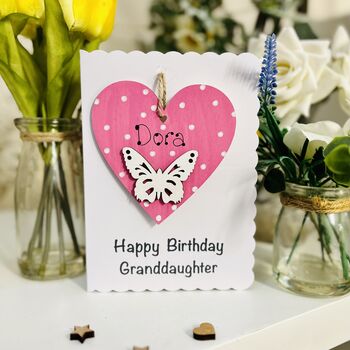 Personalised Granddaughter Butterfly Birthday Card, 2 of 7