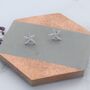 Sterling Silver Cubic Zircon Starfish Stud Earrings, thumbnail 1 of 2
