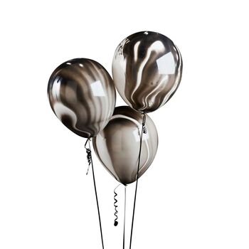 Five Black Marble Space Party Balloons, 2 of 2