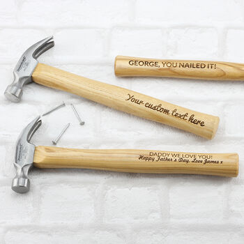 Personalised Wooden Hammer Choice Of Fonts, 3 of 4