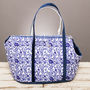 The Richmond Blue And White Floral Dog Carrier, thumbnail 2 of 10