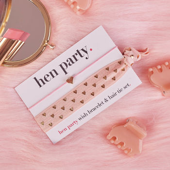 Hen Party Wish Bracelet And Hair Tie Gift Set, 2 of 2