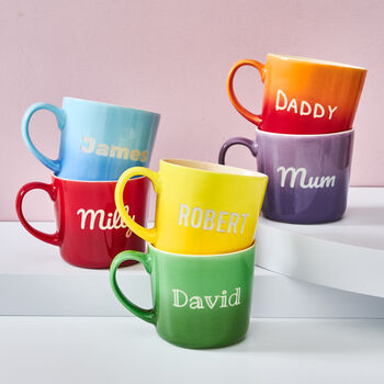 Personalised Set Of Two Bone China Ombre Mugs, 3 of 7