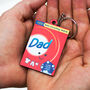 Personalised Laundry Themed Keyring For Dad, thumbnail 3 of 4