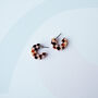 Honey Checker Super Mini Hoop Earrings, thumbnail 4 of 7