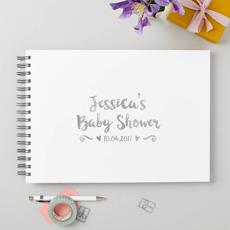 Personalised Baby Shower Guest Or Memory Book, 1 of 8