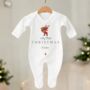 Personalised My First Christmas Sleep Suit Santa, thumbnail 3 of 4
