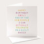 Personalised Funny Birthday Card Tolerate You Daily, thumbnail 1 of 4