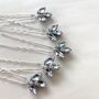 Pale Blue Crystal Hair Pins, thumbnail 2 of 4