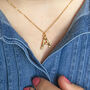 Bamboo Style Gold Plated Initial Necklace, thumbnail 6 of 8