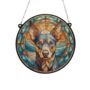 Miniature Pinscher Stained Glass Effect Suncatcher, thumbnail 2 of 4