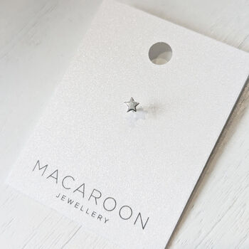 Sterling Silver Star Helix Stud Earring, 3 of 7