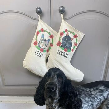 Personalised Christmas Stocking For Cat Lovers, 4 of 12