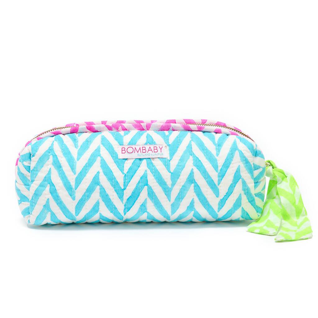 Quilted Pencil Case | Malibu Blue, 1 of 2