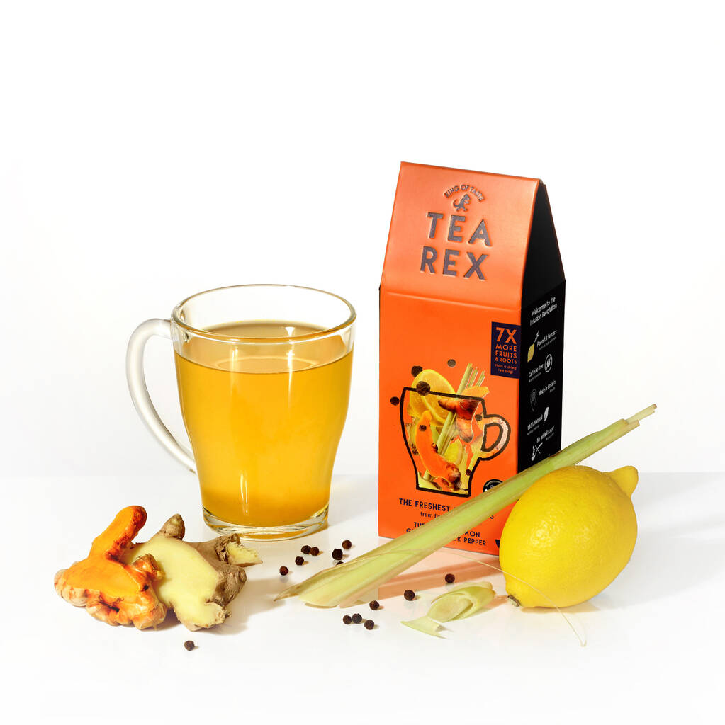 Fresh Turmeric, Ginger, Lemon And Black Pepper Infusion By Tea Rex