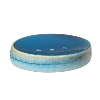 Ombre Glaze Blue Stoneware Soap Dish, 3 of 4