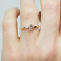 14ct Gold Round Rose Cut Salt And Pepper Diamond Ring, thumbnail 1 of 5