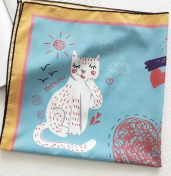 Funny Colourful Cat Lover Gifts Cute Scarf, 3 of 8