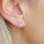 Sterling Silver Faceted Circle Studs, thumbnail 2 of 6