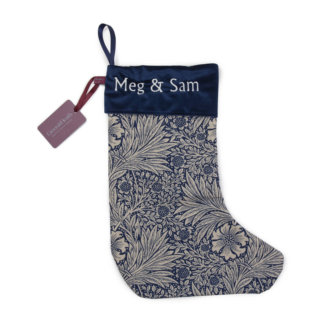 Christmas stockings indigo Clearance