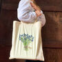 Personalised Birthday Birth Flowers Bouquet Tote Bag, thumbnail 3 of 6