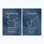 Star Sign Zodiac Astrology A4 Wall Art Print, thumbnail 3 of 8