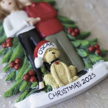 Personalised Couple With Dog Christmas Decoration, 3 of 6