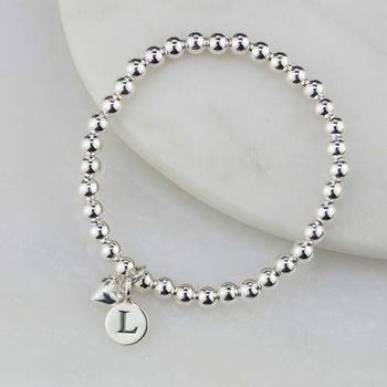 Personalised Child's Bracelet With Silver Heart Charm, 3 of 4
