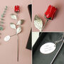 Personalised Silver Plated Red Rose, thumbnail 1 of 7