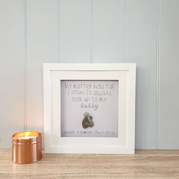 'How Tall' Personalised Pebble Art For Fathers Day, 2 of 3