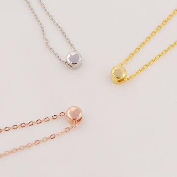 Tiny Dot Pendant Necklace In Sterling Silver, 7 of 12