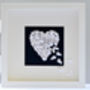 Personalised Peace White Butterfly Heart, Framed, thumbnail 3 of 4