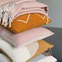 Misty Pink Double Faced Recycled Wool Square Cushion, thumbnail 5 of 6