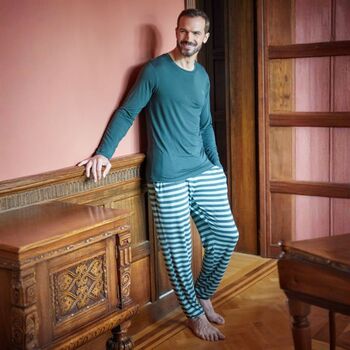 Men's Pine Forest' Bamboo Pyjama Set, 2 of 5